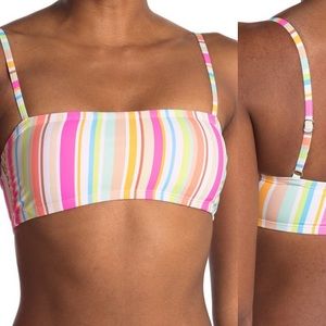 VYB Palmas Bandeau bikini top & striped bottom